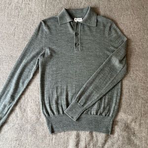 Merino Wool long sleeve polo